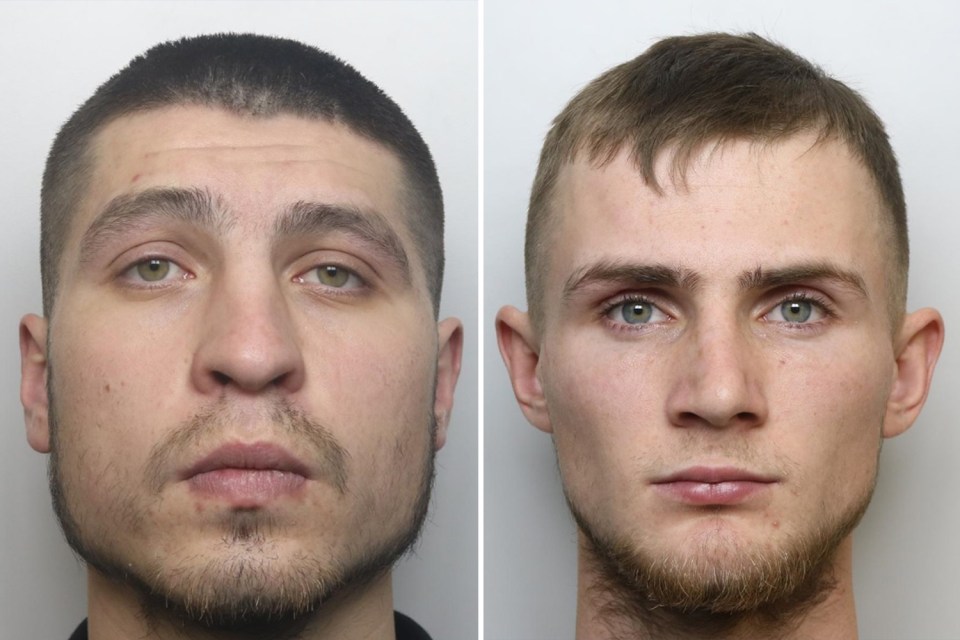 Valeriu Frunza, left, and Trofim Midoni kidnapped, raped and sexually assaulted three women in Northampton