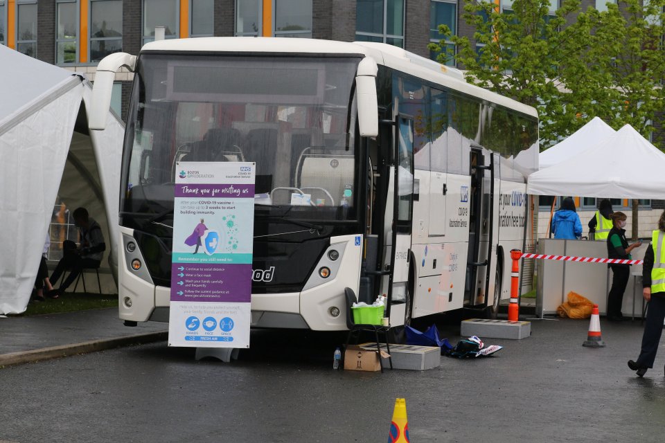 Bolton's vaccine bus was giving out 4,000 vaccines to eligible residents before 5pm