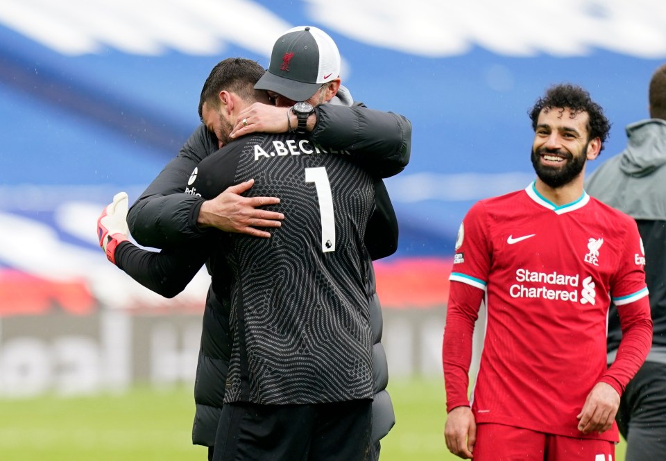 Jurgen Klopp shared an emotional embrace with the matchwinner