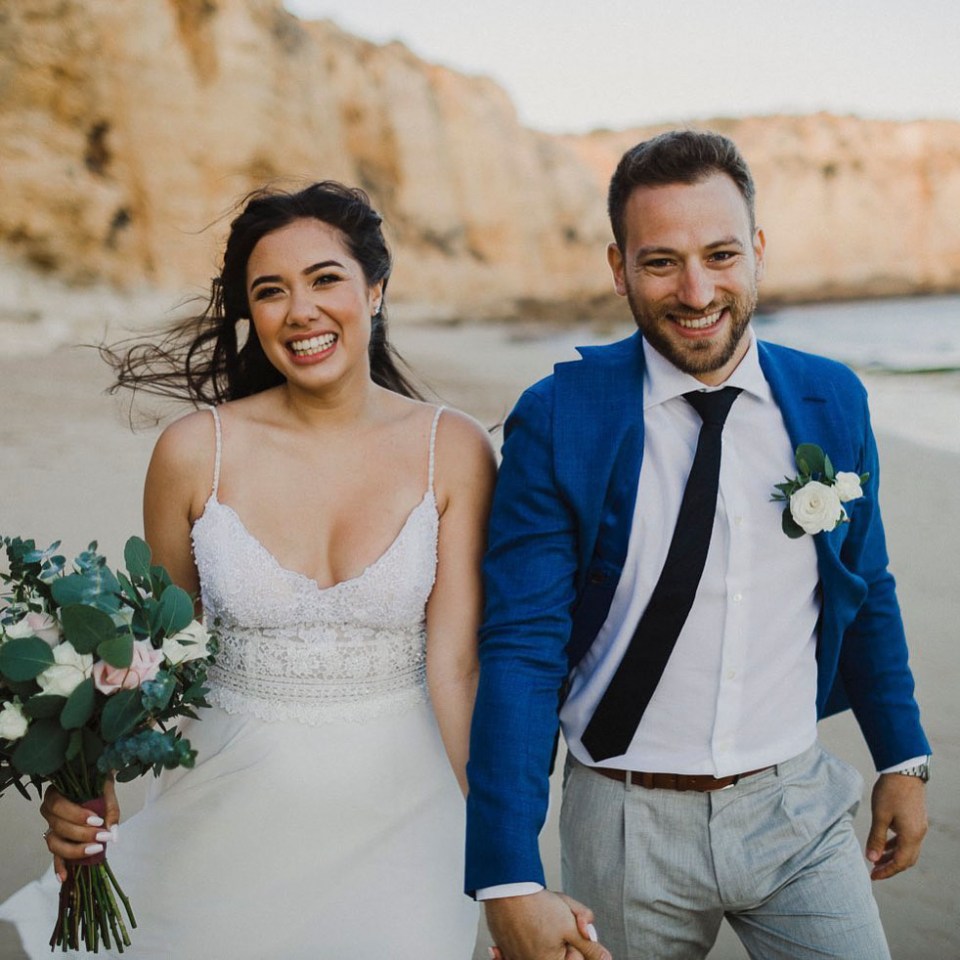 Caroline Crouch's husband paid tribute to her by posting this wedding picture