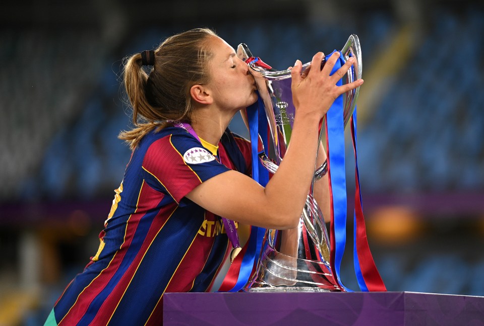 Lieke Martens and her Barca team-mates have won the LaLiga Women's title as well as the Champions League