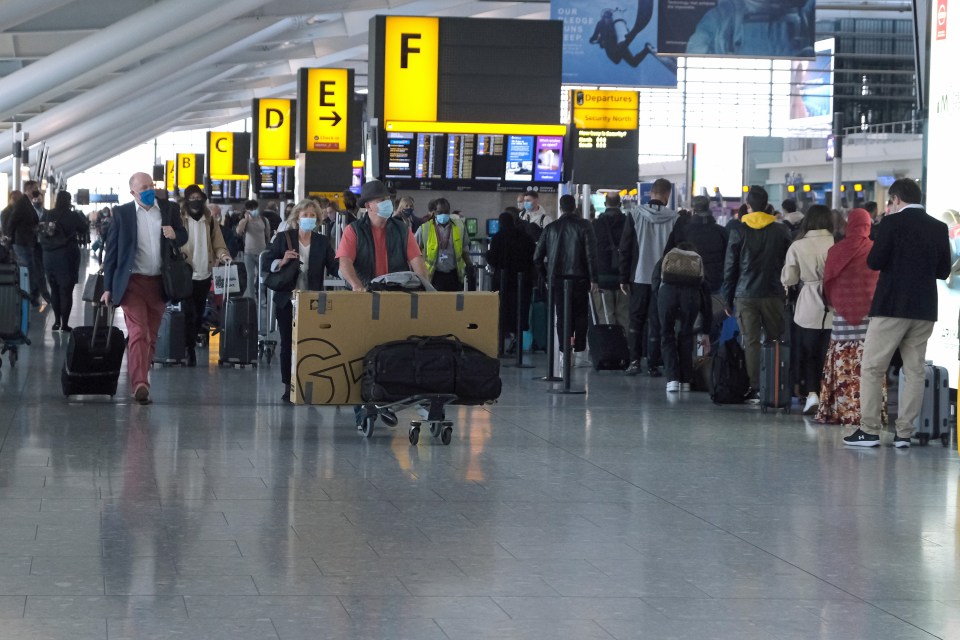 Passengers have been warned of long queues due to the Covid checks