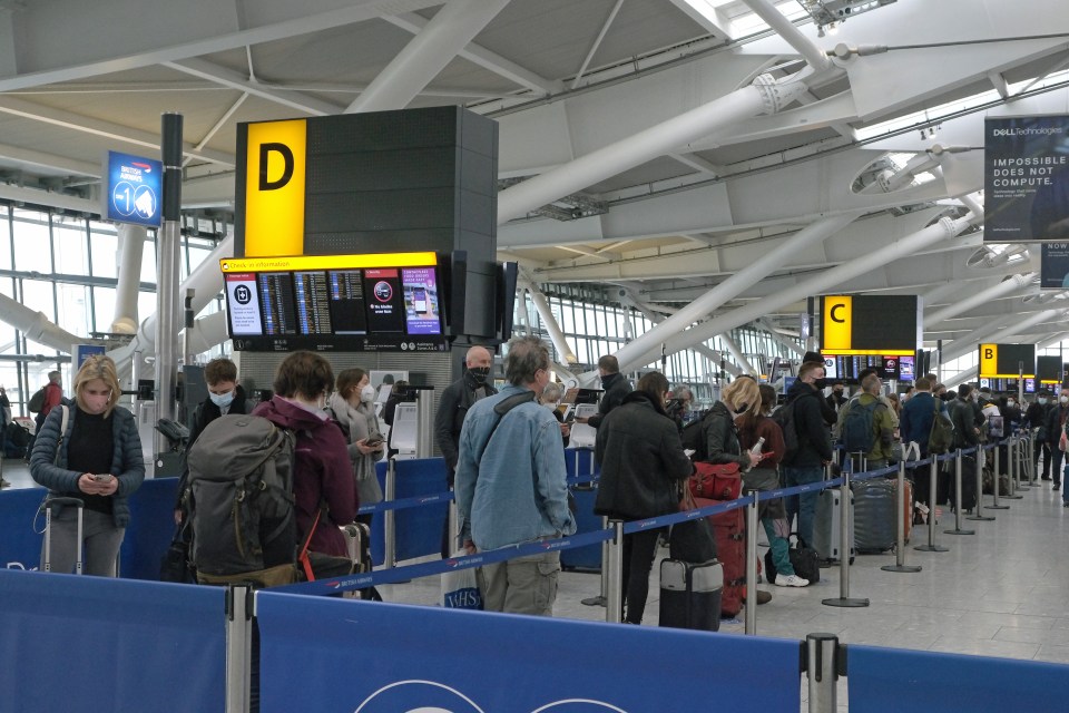 It is feared that Brits could face six-house queues as they return to the airports