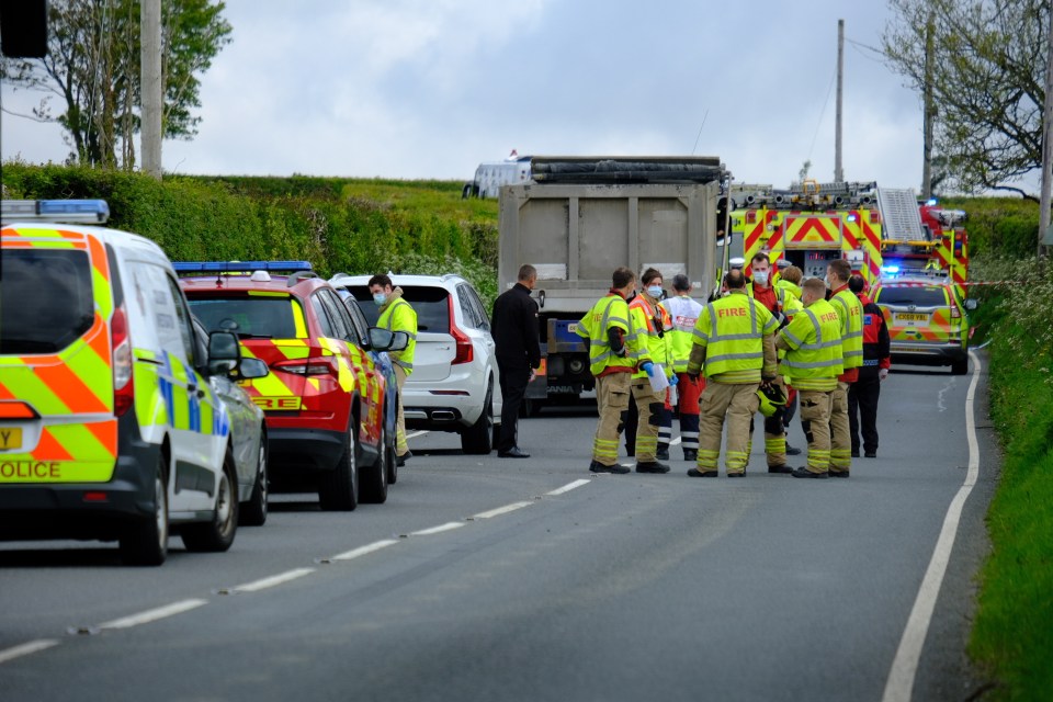 17 schoolchildren were hurt and a driver was killed in a crash between a car and a bus this morning