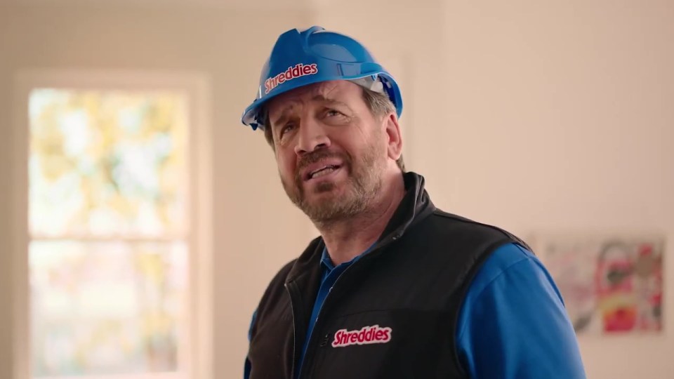 Nick Knowles in a still from the Shreddies advert