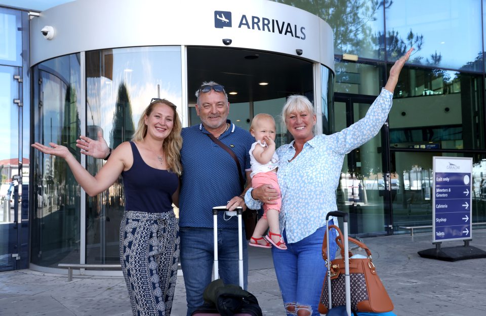 David and Lynne Wilson, daughter Kelly and tot in Gibraltar