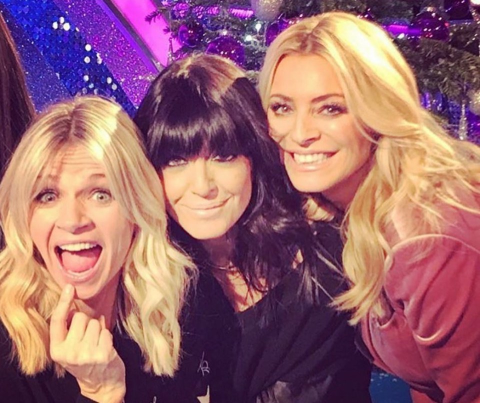 Zoe with show hosts Claudia Winkleman and Tess Daly