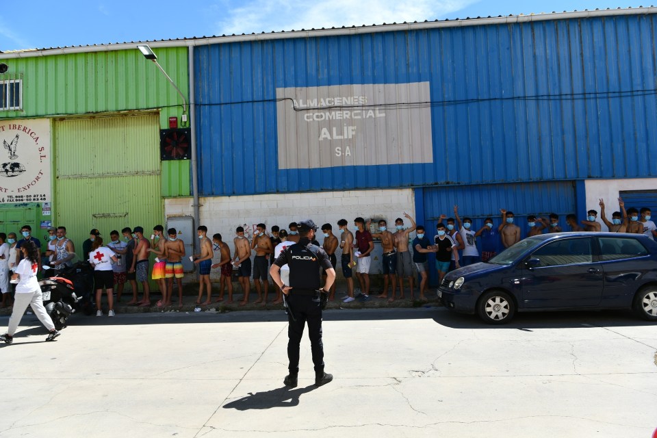 Some of the migrants were held in a warehouse