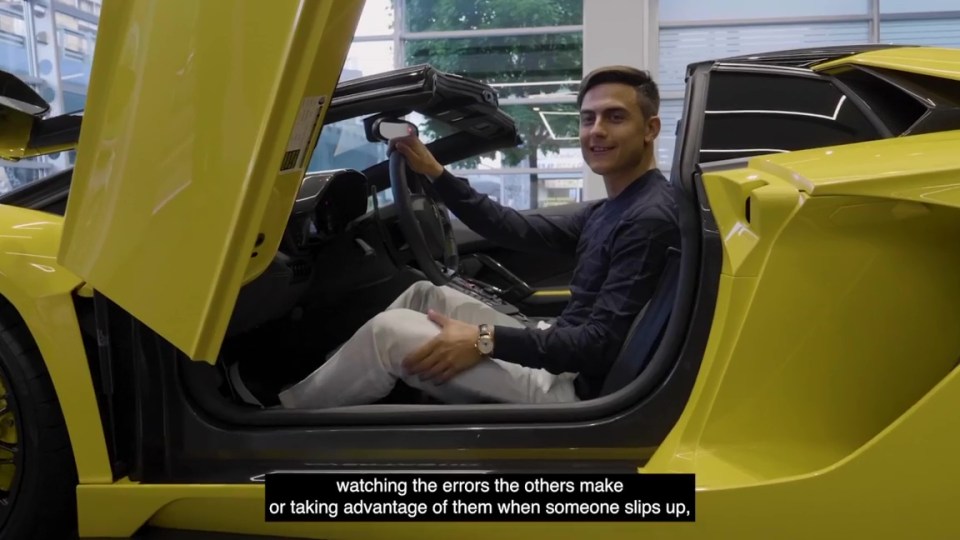 Juventus striker Paulo Dybala says he was patient before buying the Lamborghini