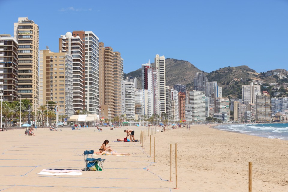 Last week, the popular Benidorm beaches were empty