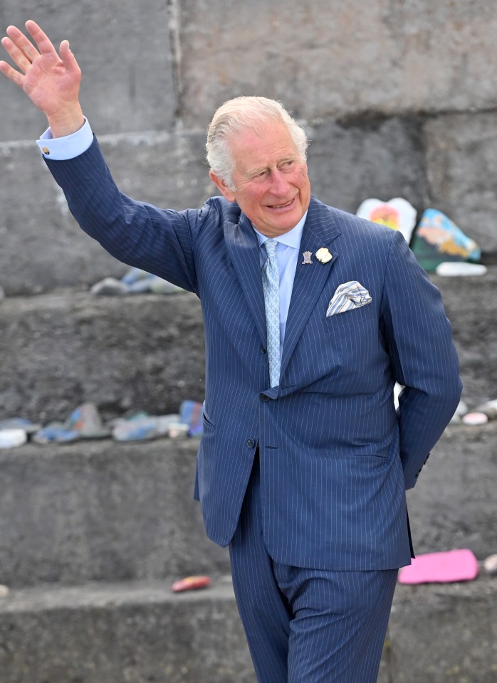 The Prince of Wales may well have been upset by Harry's comments - but beamed at royal fans during his trip