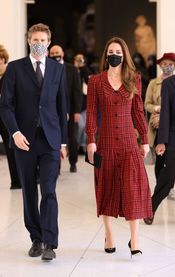 The Duchess of Cambridge with Tristram Hunt, director at the V&A