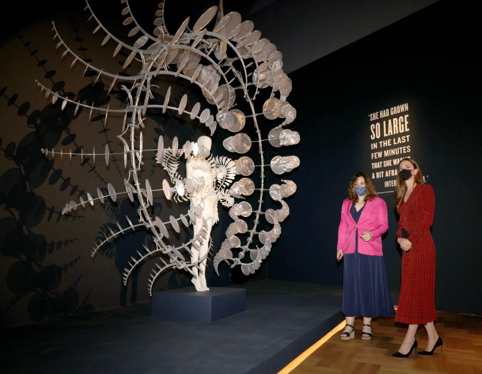 She spoke to staff at the museum's Alice in Wonderland exhibition