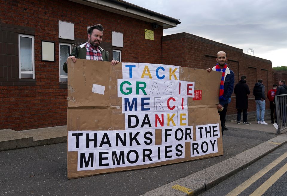 Supporters were glad to be at Selhurst Park for Hodgson's last home match