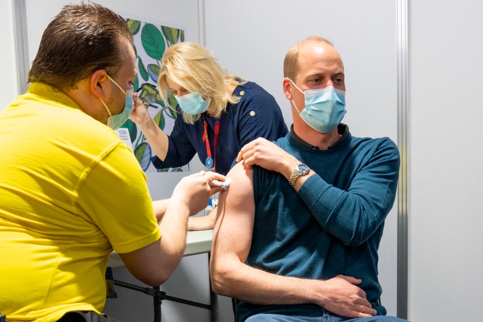 Prince William gets the first dose of his coronavirus vaccine