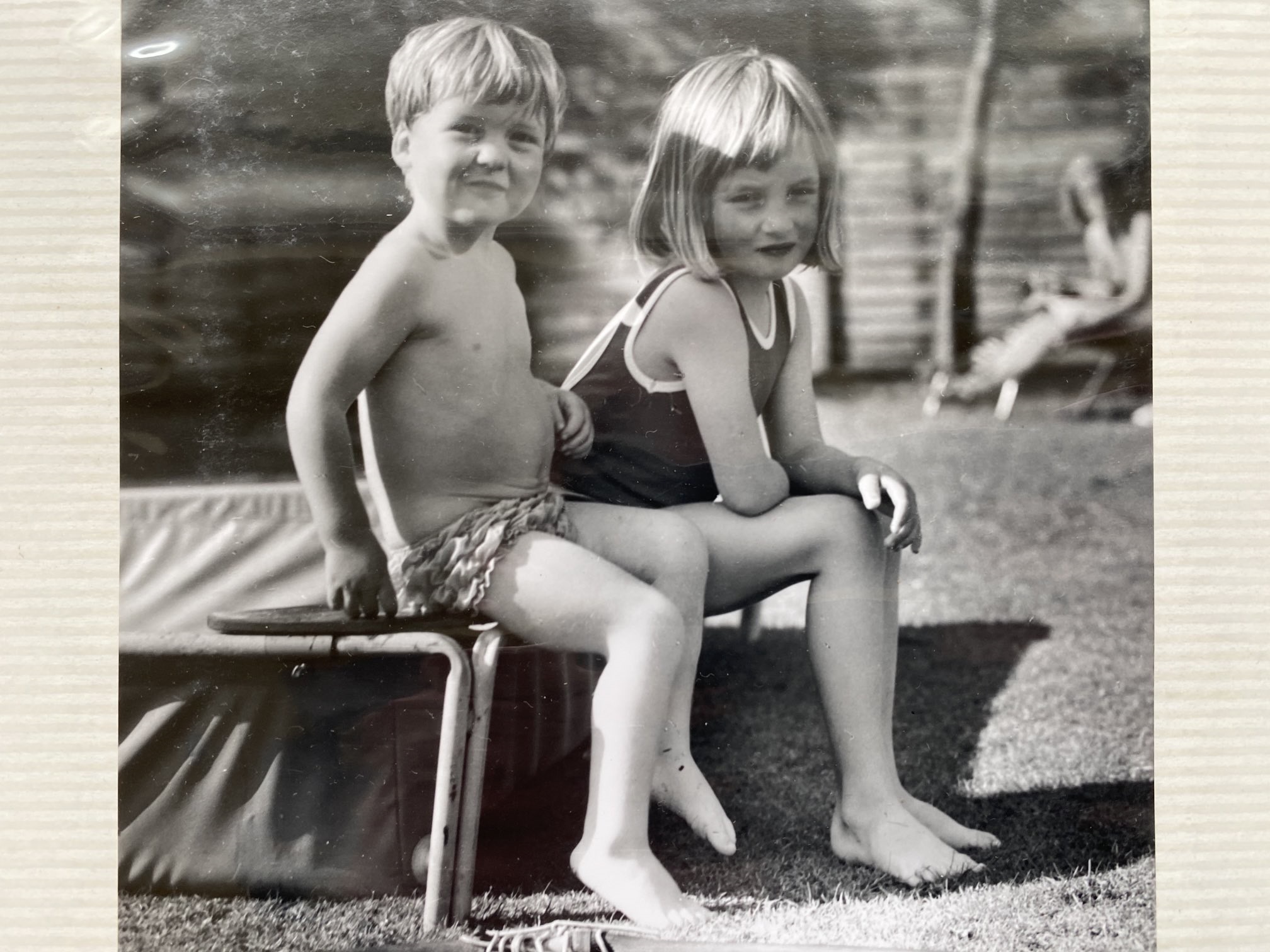 Earl Spencer shared this black and white photo of himself and Diana as children today