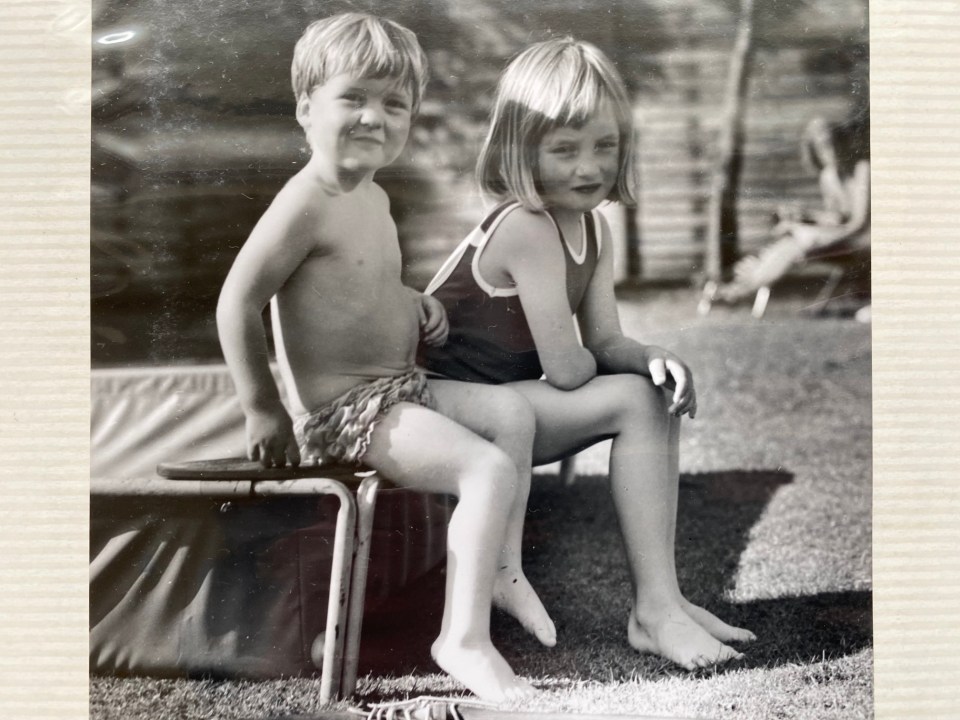 Earl Spencer shared this black and white photo of himself and Diana as children