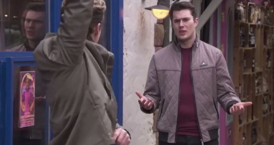 AJ performed a little dance for Curtis on Hollyoaks