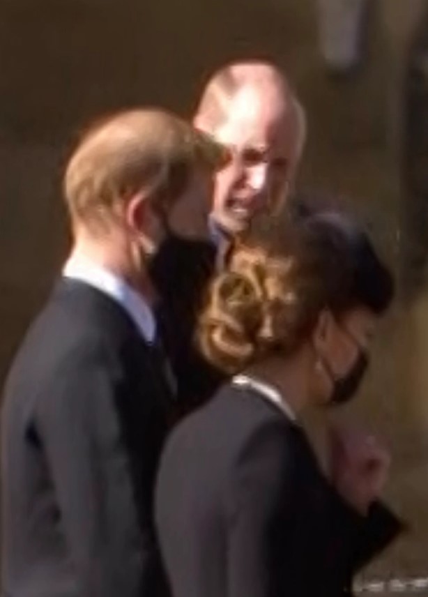 Kate is said to have got the brothers talking at Prince Philip's funeral at Windsor