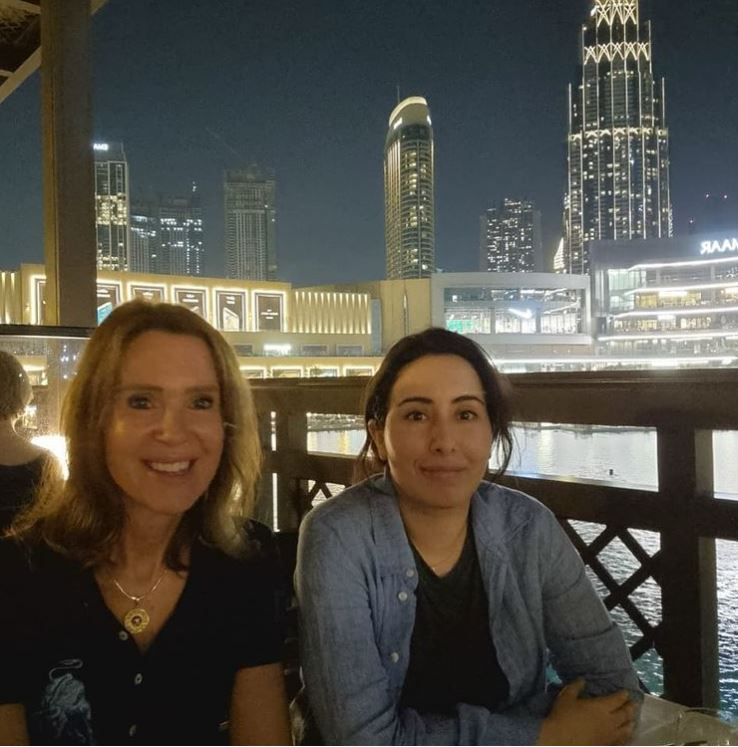 A second photo of Princess Latifa was also posted today. She is seen in a waterside restaurant