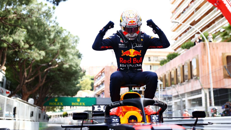 Max Verstappen cruised to victory in Monte Carlo with Hamilton over a minute back