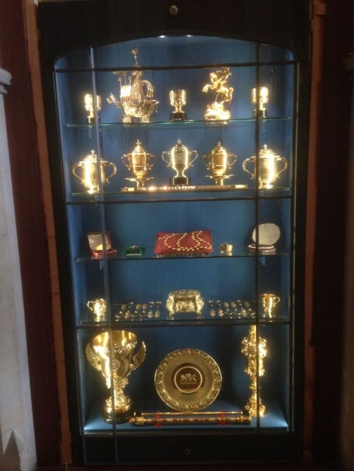 Gold and silver items worth in excess of £1 million had been taken from this display cabinet