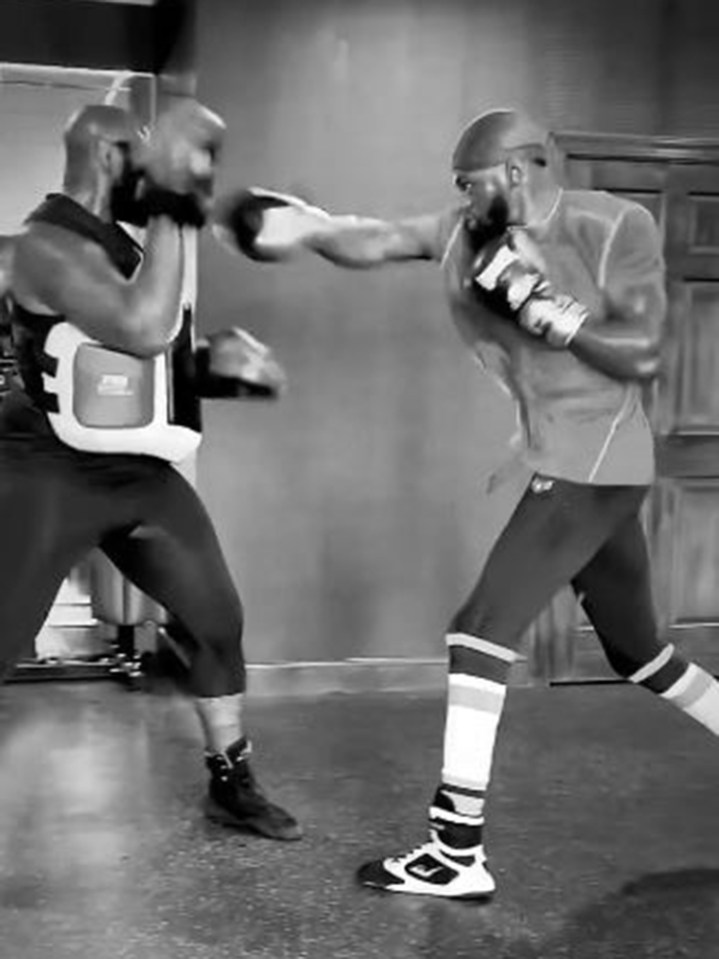 Deontay Wilder showed off his explosive right hand