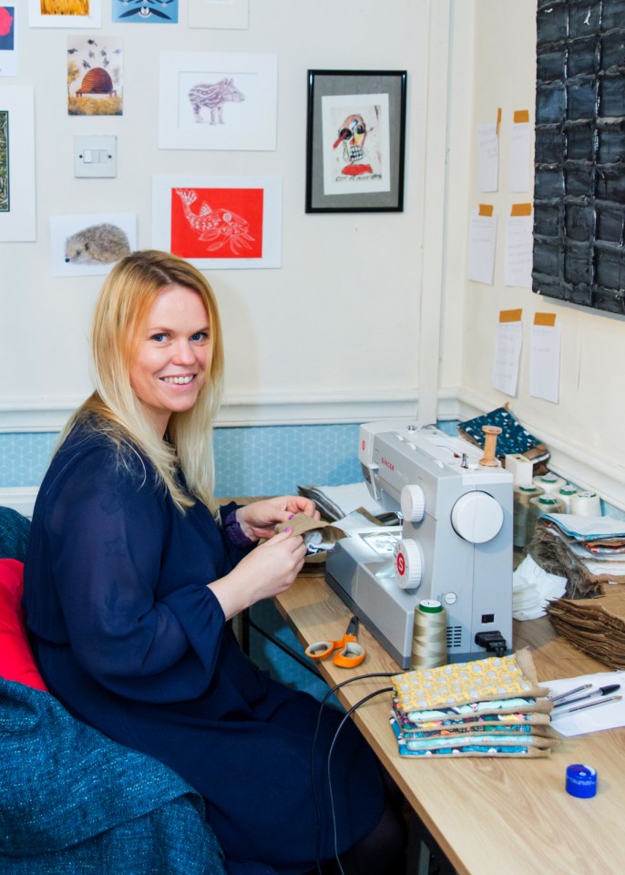 The 42-year-old mum relied on food banks to feed her son when she hit on the idea of sewing reusable and biodegradable cleaning pads