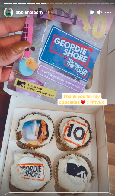 Abbie shared some cute cupcakes on her Instagram Story to celebrate