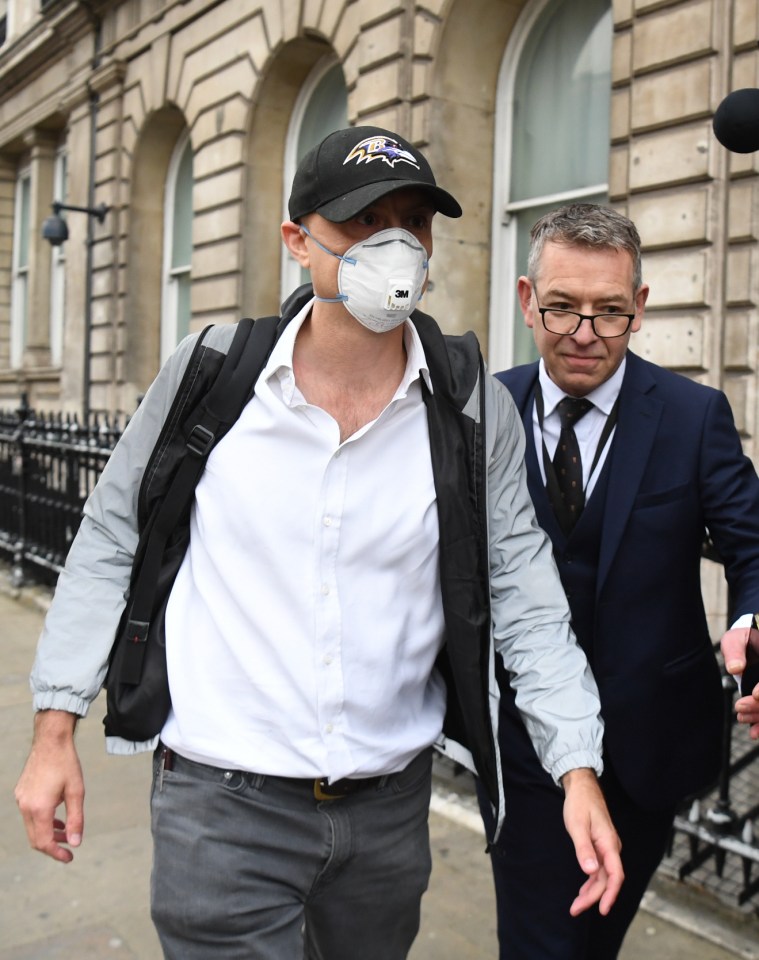 Dominic Cummings arriving in Westminster for today's hotly-anticipated appearance before MPs