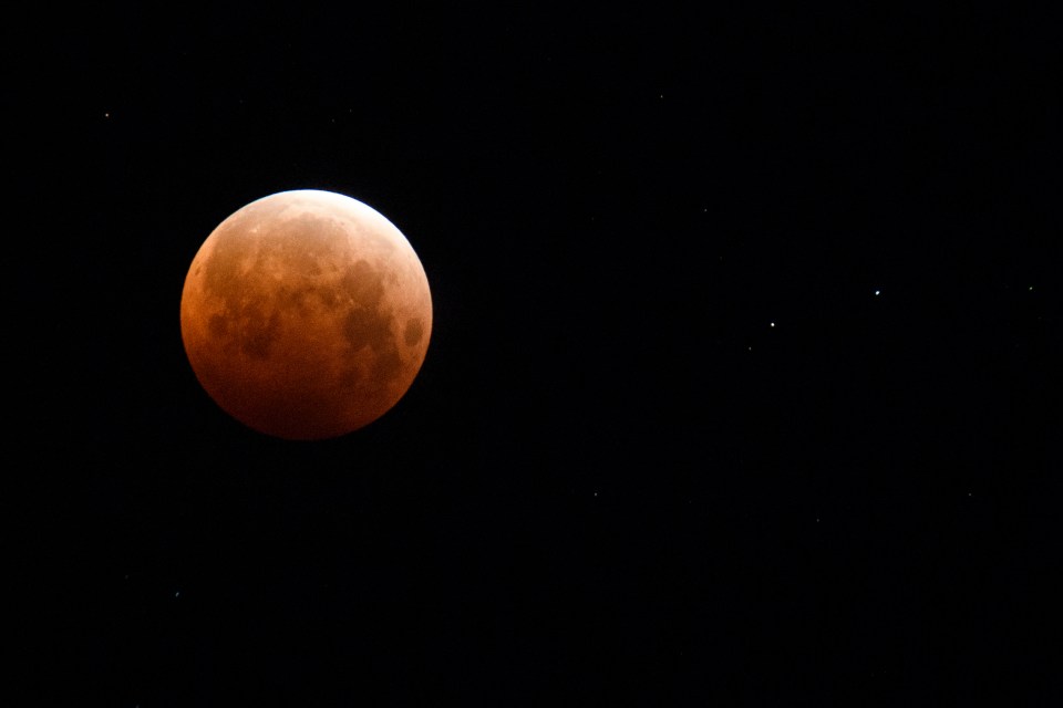 The total eclipse made the Moon look red and that's why it's called a Blood Moon