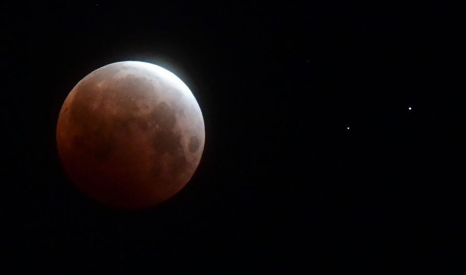 This was the Moon over California earlier