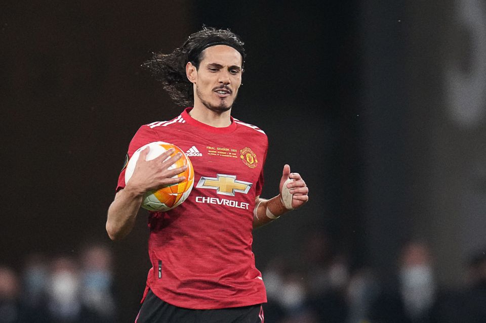 Edinson Cavani scored United's only goal in normal time