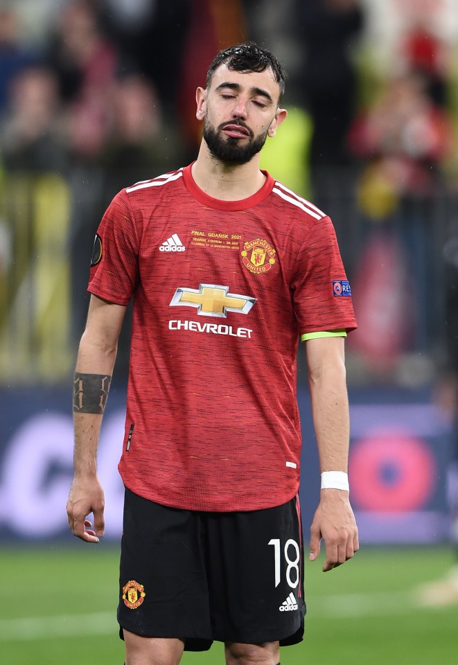 Fernandes broke down as his Manchester United side lost in the Europa League final