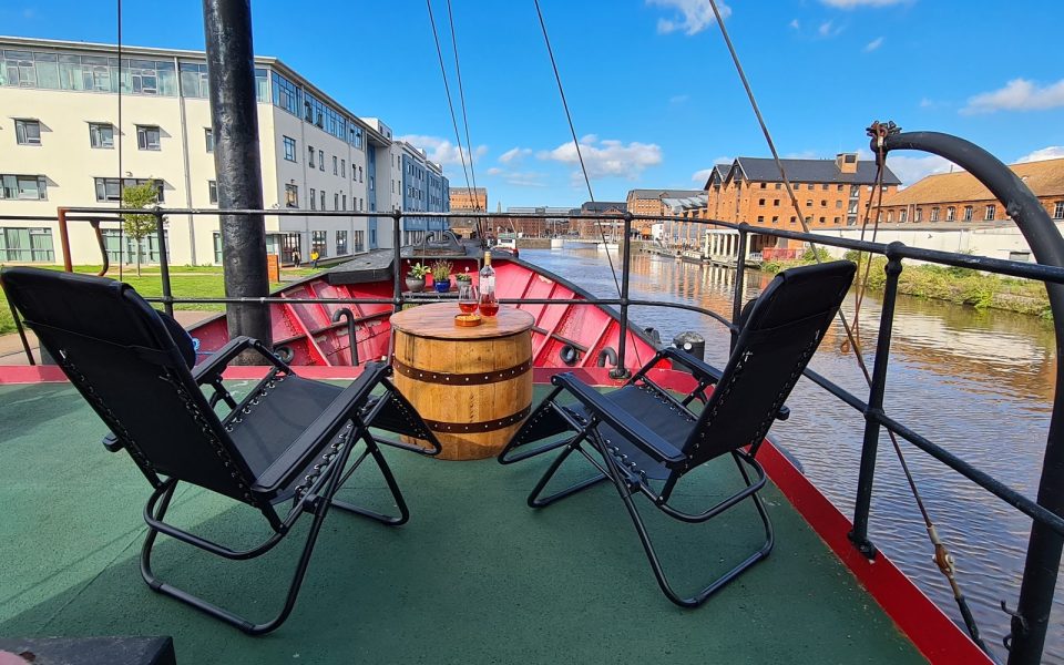 Lounge on the ship's sun deck