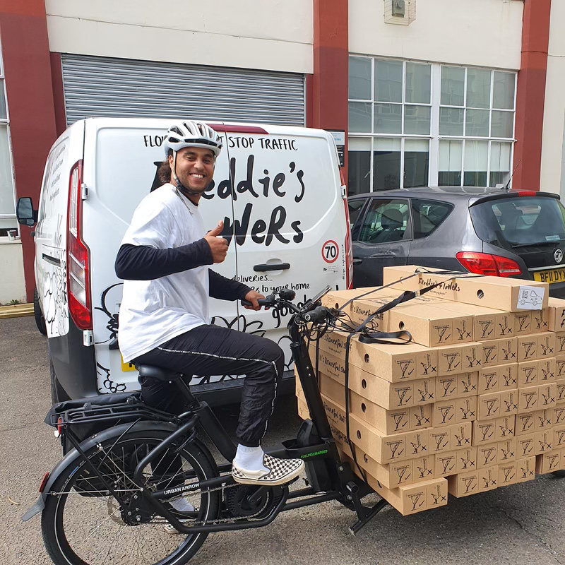 Dancer Richard ‘Smike’ Smikle, 34, took a job as a flower delivery man, sometimes cycling up to 40 miles a day to pay the bills