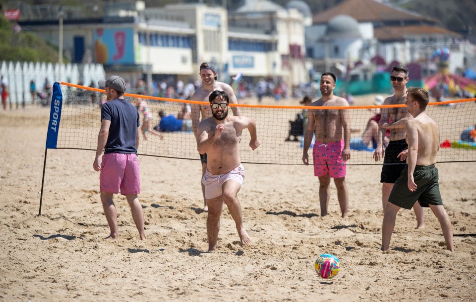 Lads enjoying the warm weather