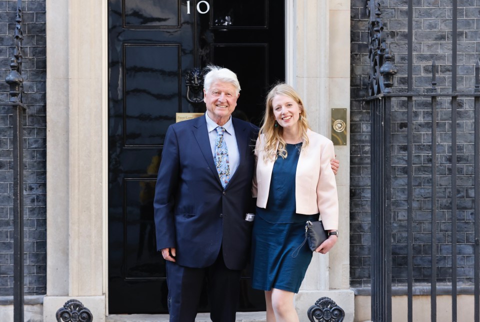 Boris's father Stanley and sister Julia were among the guests at the ceremony