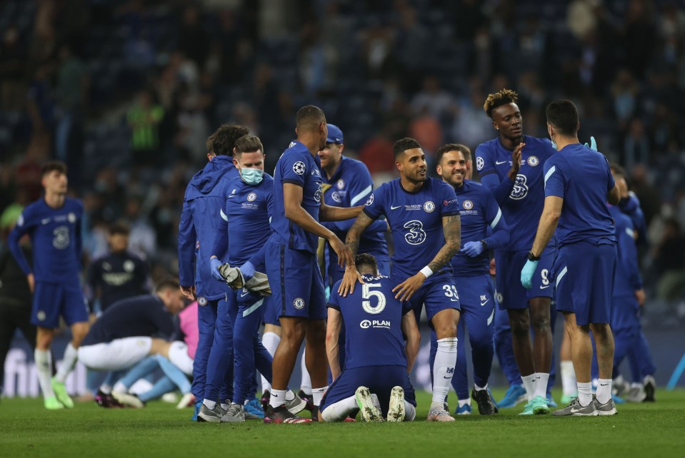 Chelsea celebrated a stunning victory with many players barely believing it