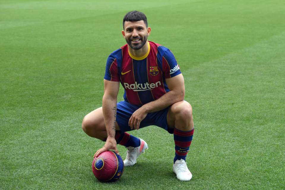 Aguero was officially unveiled as a Barcelona player today