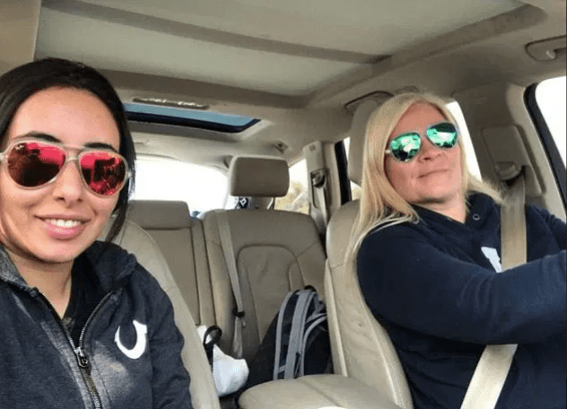 Latifa is pictured escaping Dubai with her friend Tiina Jauhianien