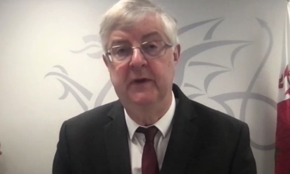 Mark Drakeford revealed he's shelved plans to allow small events to go ahead and let people hug loved-ones outside their bubble (Credit: Sky News)