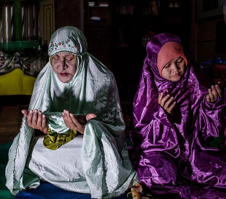 'Waria' trans Muslims praying at the Al-Fatah boarding school in Yogyakarta, Indonesia