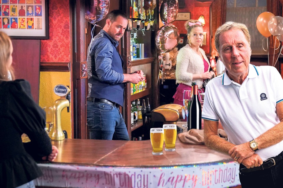 How Harry would look at the bar with Mick - he said: 'I’ve always wanted to have a drink in the Queen Vic. Danny Dyer was terrific to work with'