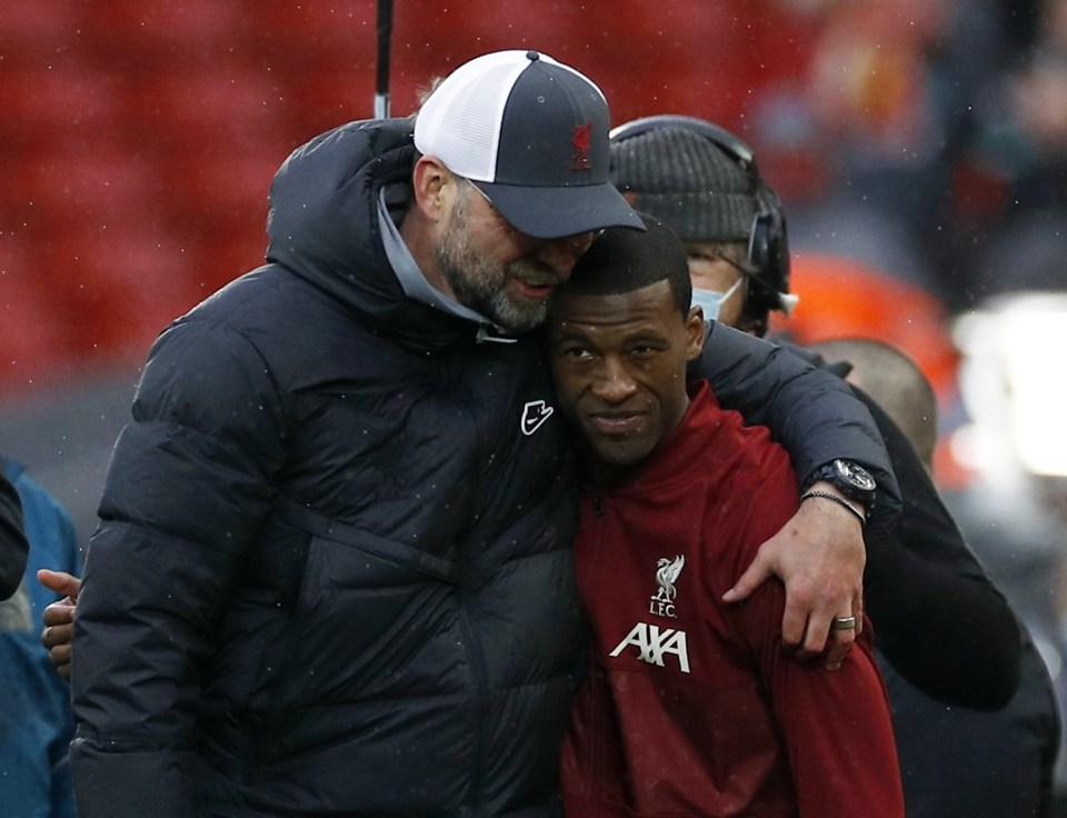 He also received one of Jurgen Klopp's famous hugs