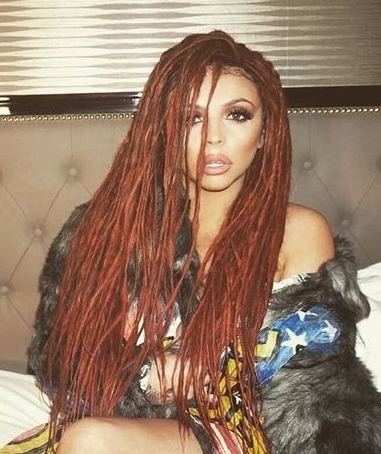 Jesy wearing her hair in braids in 2018