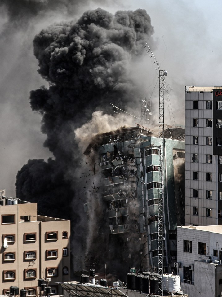 The high-rise building contained flats and the offices of media including Associated Press and Al Jazeera