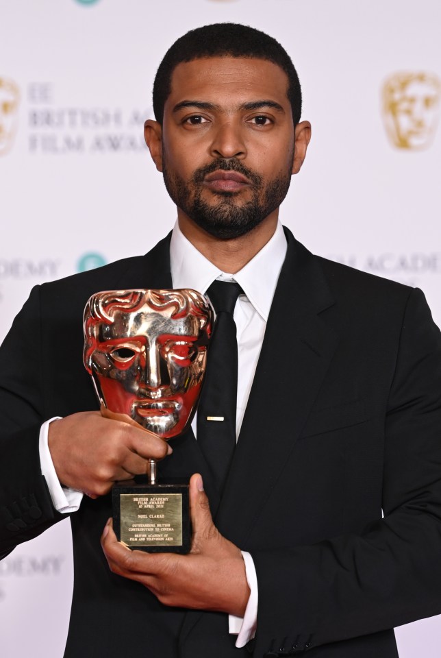 Noel, pictured with a Bafta this year, played Mickey Smith in the BBC sci-fi drama