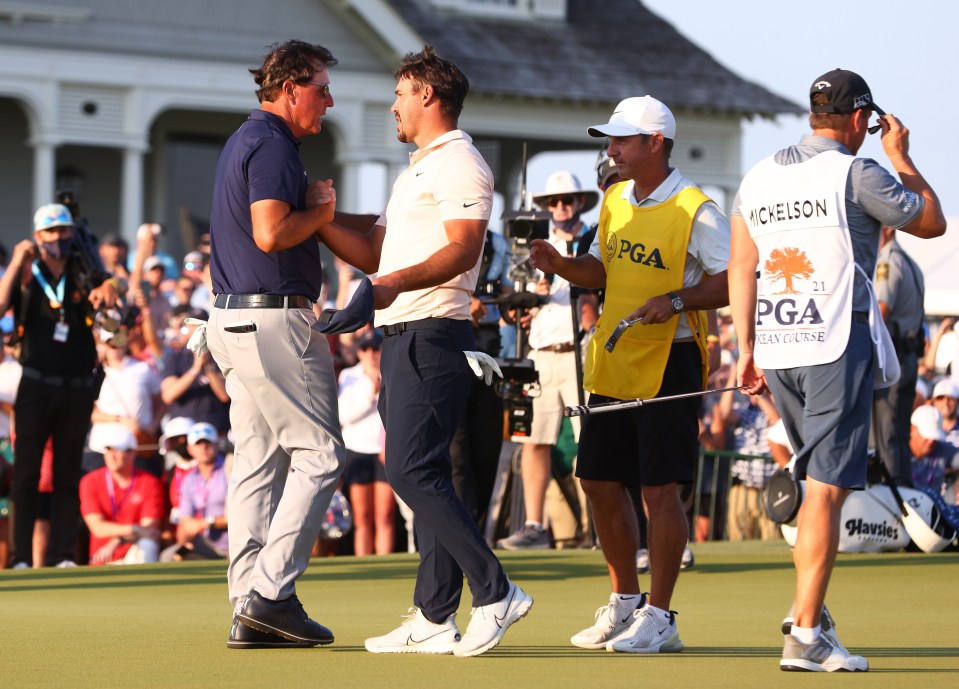 He played alongside eventual winner Phil Mickelson in the final pairing