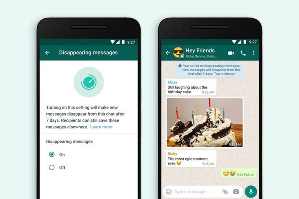 You can ask WhatsApp to automatically delete your sent messages after seven days